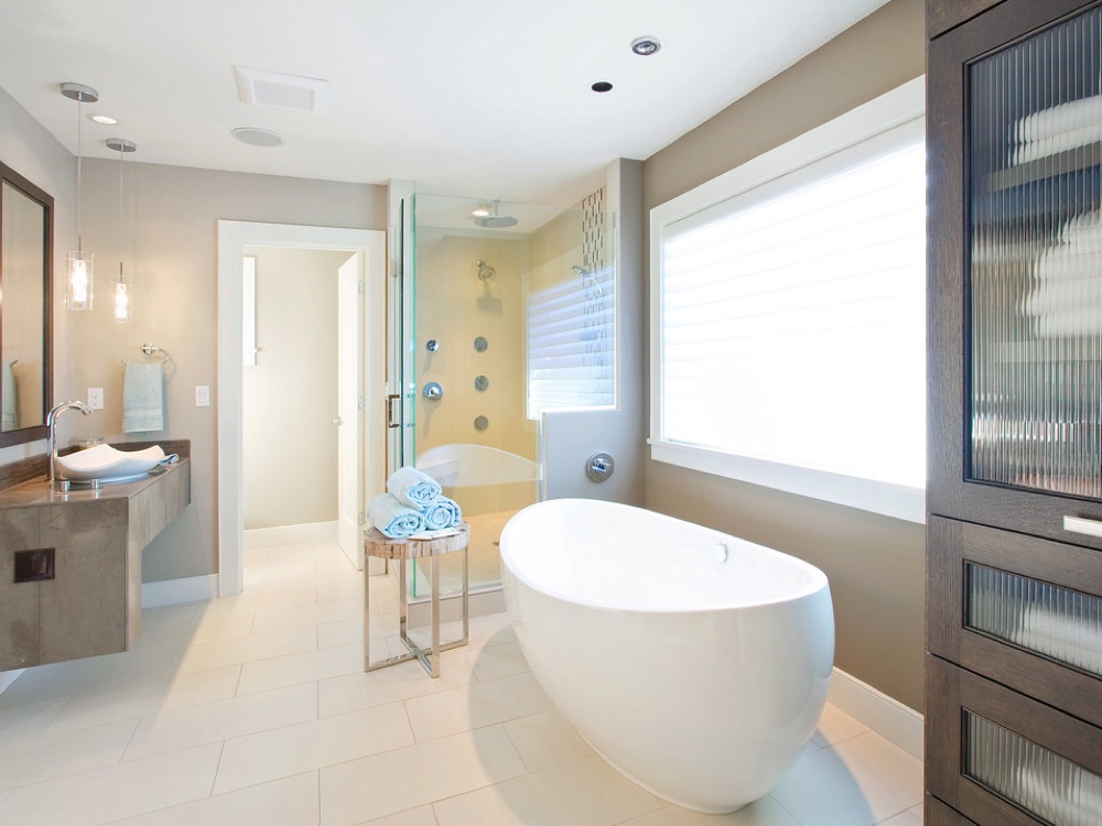 Bathroom remodel with walk-in shower
